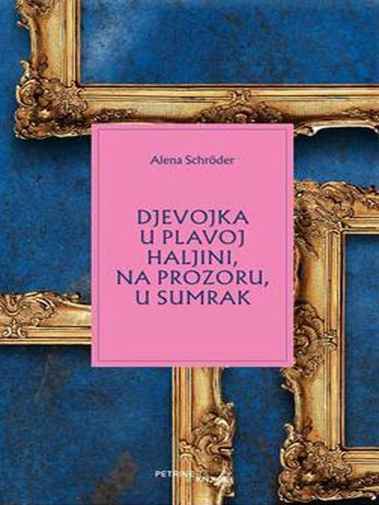 Alena Schroder - Djevojka u plavoj haljini na prozoru u sumrak